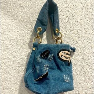 Cut Zara denim crossbody bag available!